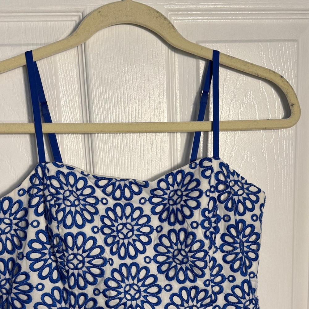 Lilly Pulitzer Blue and White Floral Mini Dress - Picture 3 of 7